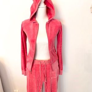 Juicy Couture Zip Hoodie & Sweatpants PINK - S/XS